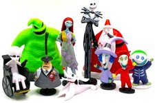 NIGHTMARE BEFORE CHRISTMAS Figure Play Set DISNEY PVC TOY Jack OOGIE BOOGIE Zero picture