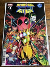 DEADPOOL/BATMAN #1 (RUSSELL DAUTERMAN INFINITY GAUNTLET HOMAGE)(2025) MARVEL/DC picture
