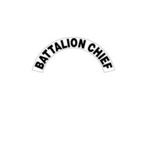 3x7 Inch Battalion Chief Helmet Crescent Rocker Rockers Reflective Sticker Decal picture