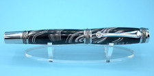 Black  Fordite Majestic Rollerball Pen in Chrome & Gun Metal with  Hybrid XLBody picture