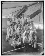 Photo:U.S.S. Massachusetts Sailors Group 1894 Naval Shipboard Portrait picture