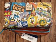 2024 Disney Dooney & Bourke Donald Duck 90th Anniversary Wristlet Wallet NWT picture