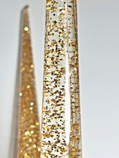 2 MCM Lucite Taper Candles 10.75