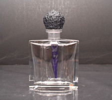 HOFFMANN CZECHOSLOVAKIAN LARGE PERFUME BOTTLE W NUDE LADY COBALT BLUE ART DECO picture