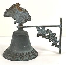 Vintage Green Verdigris Bronze/Brass Gate/Garden Bell w/ Mounting Bracket picture
