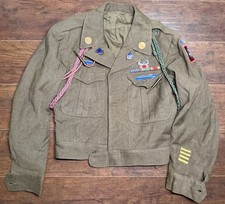 NAMED WWII 82nd Airborne 325th Glider Infantry Ike Jacket picture