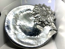 Rare Alum Creations Inc. 1990~Susan Stocking ~Lily Pad Flower Tray Dish ~11