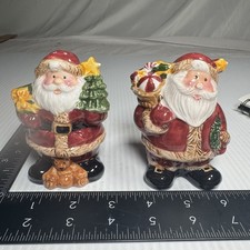 Ceramic Christmas Santa Salt and Pepper Shakers picture