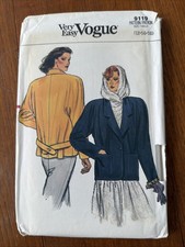 Vintage Vogue Jackets Sewing Pattern 9119 Sz 12-14-16 Uncut picture