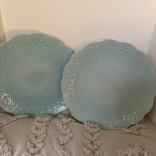 edie rose home peacock collection Set Of Two 9 1/4 Inch Plates picture