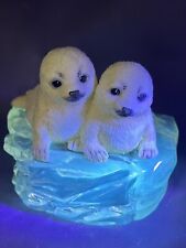 Vintage Glow Lucite Acrylic Stand For Baby White Seals MCM Decor picture