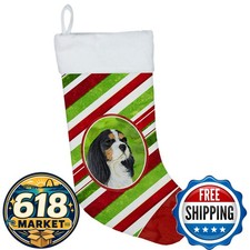 Caroline's Treasures LH9234-CS Cavalier Spaniel Candy Cane Christmas Stocking picture