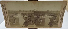 Antique Stereoscope Stereoview Card William Rau Windsor Castle Gardens UK picture