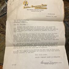 1938 Golden Guernsey Dairy Letter (Q&A) Exp The Non Hiring Of African Americans picture