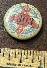1909 Romohawks  Annual Carnival Rome NY 7/8in D 1303 Pinback,Whitehead & Hoag picture
