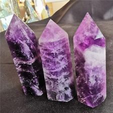 Natural Chevron Amethyst Crystal Wand Point tower quartz obelisk crystal picture