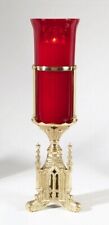 Polished Brass San Pietro Altar Sanctuary Light Holder For Church 13 1/2 In picture