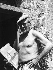 Ezra Pound American poet Candid photograph of him just after he wa- Old Photo picture