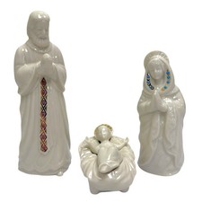 Vintage 1993 Lenox China Jewels Nativity Lot Joseph Mary Baby Jesus Made in USA picture
