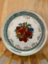 Vintage Porcelain Plate with Fruit Design picture