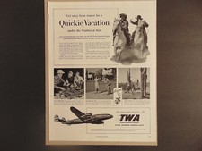 1948 Fly TWA Quickie Arizona Vacation vintage art print ad picture