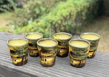 Vintage Set Of 6 Schramberg German Majolika Shot/Sake Glasses picture