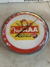 Triple A Root Beer Vintage 12 Inch Glass Thermometer Sign picture
