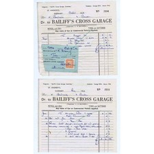GUERNSEY Bailiff's Cross Garage, St Andrew's 4x Billheads 1950-1952 picture