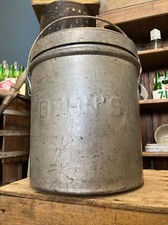 Vintage 10” Dehn’s Ice Cream Pail Metal Bucket Handle Green Bay Wisconsin 10 Qt. picture