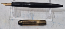 Vintage Eversharp Skyline Fountain Pen 14K Nib Black Body w/Gold Tone Cap AS IS picture