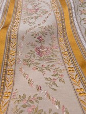 Vintage Floral Jacquard Brocade Fabric French Style Woven Upholstery Drapery picture