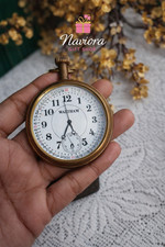 Personalized Nautical Brass Waltham Watch | Vintage Maritime Desk Decor picture