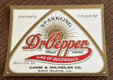 NOS Antique 1910 Dr. Pepper King of Beverages Bottle Label Soda Ephemera picture