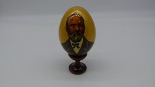 20th President US James A. Garfield 1881 - Hand Painted Wooden Egg on Stand picture