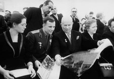 Youri Gagarin Nikita Krushchev The Premier Of The Soviet Union Mos- Old Photo picture