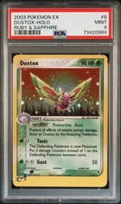 PSA 9 2003 Pokemon Ruby & Sapphire Dustox Holo E-Reader 6/109 Swirl picture