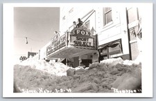 Sidney Nebraska Fox Theater Snow Blizzard Short Subject 1949 Real Photo RPPC picture