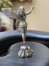 Gallo Pewter Fairy Faerie Pixie Figurine Crystal-broken Wing 4” T 1981 Vintage picture