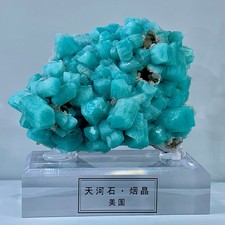230g Rare Natural beautiful Amazonite with Quartz Crystal Specimen Rough picture