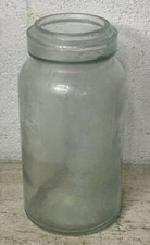 Antique H.W. PETTIT WESTVILLE NJ 1 Quart Jar Aqua Glass Mason Fruit Jar No Lid picture