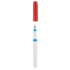 Kaweco Perkeo Retro Block Fine Nib Gray/Blue/Red Fountain Pen 10001826 picture