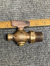 Vintage LUNKENHEIMER 1/2” NPT Brass Steam Valve, Drain Spout, Hit And Miss picture