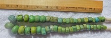 Ancient Hebron (Kano) beads, green strand picture