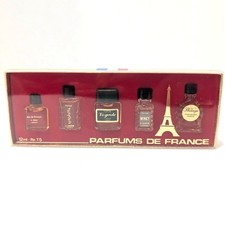 Vtg 1980s Parfums De France 5 Mini Perfume Box Set 12ml Charrier Sealed picture