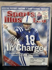 Peyton Manning HOF Colts Signed 2003 Newsstand Sports Illustrated AUTO JSA COA picture