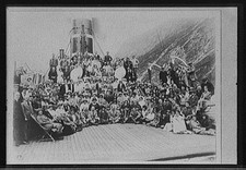 Photo:Passengers Steamship Panama Canal Passage 1910s Steep Cliff picture