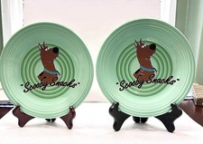 Set Of 2 Fiesta Dinnerware “Scooby Snacks” Scooby-Doo 10” Dinner Plates Seamist picture