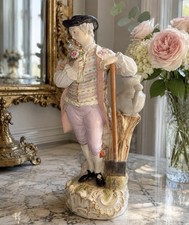 Antique Meissen Porcelain Gardener Figurine G106 34.9cm / 13.75” Large Germany picture