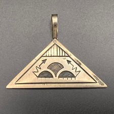 Vintage Hopi Jesse Josytewa Native Thunder Raincloud Sterling Silver Pendant picture