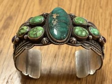 NAVAJO Darryl Becenti Turquoise Bangle Navajo Indian Jewelry JAPAN gift picture